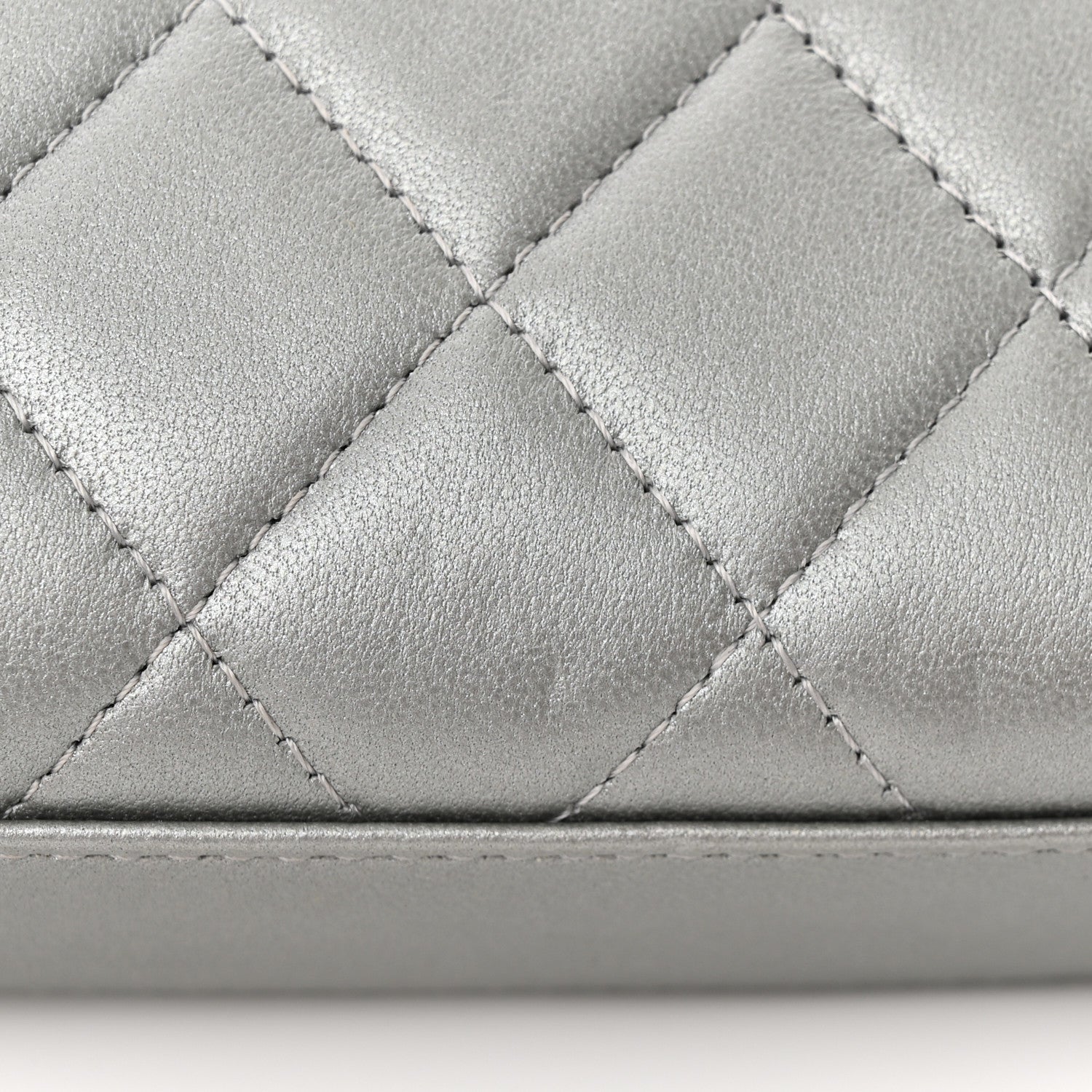 Chanel Lambskin Quilted Chain Top Handle Phone Holder With Chain