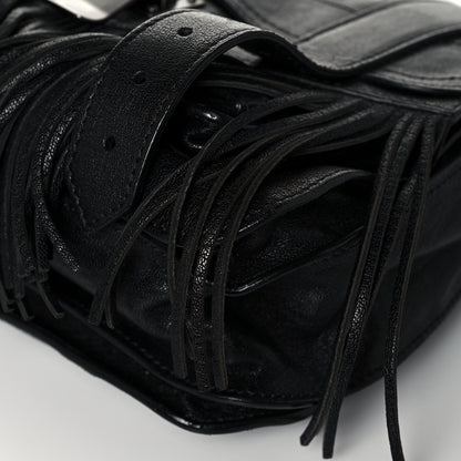 Proenza Schouler Lambskin Fringe PS1 Crossbody Pouch Black 10 of 14