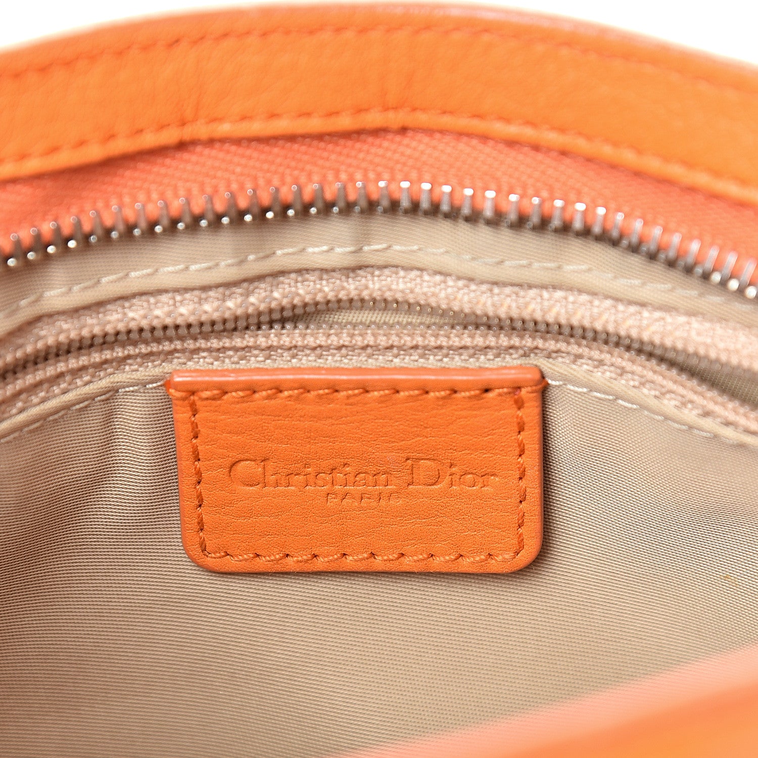 Christian Dior Monogram Shoulder Bag Orange Beige 5 of 11