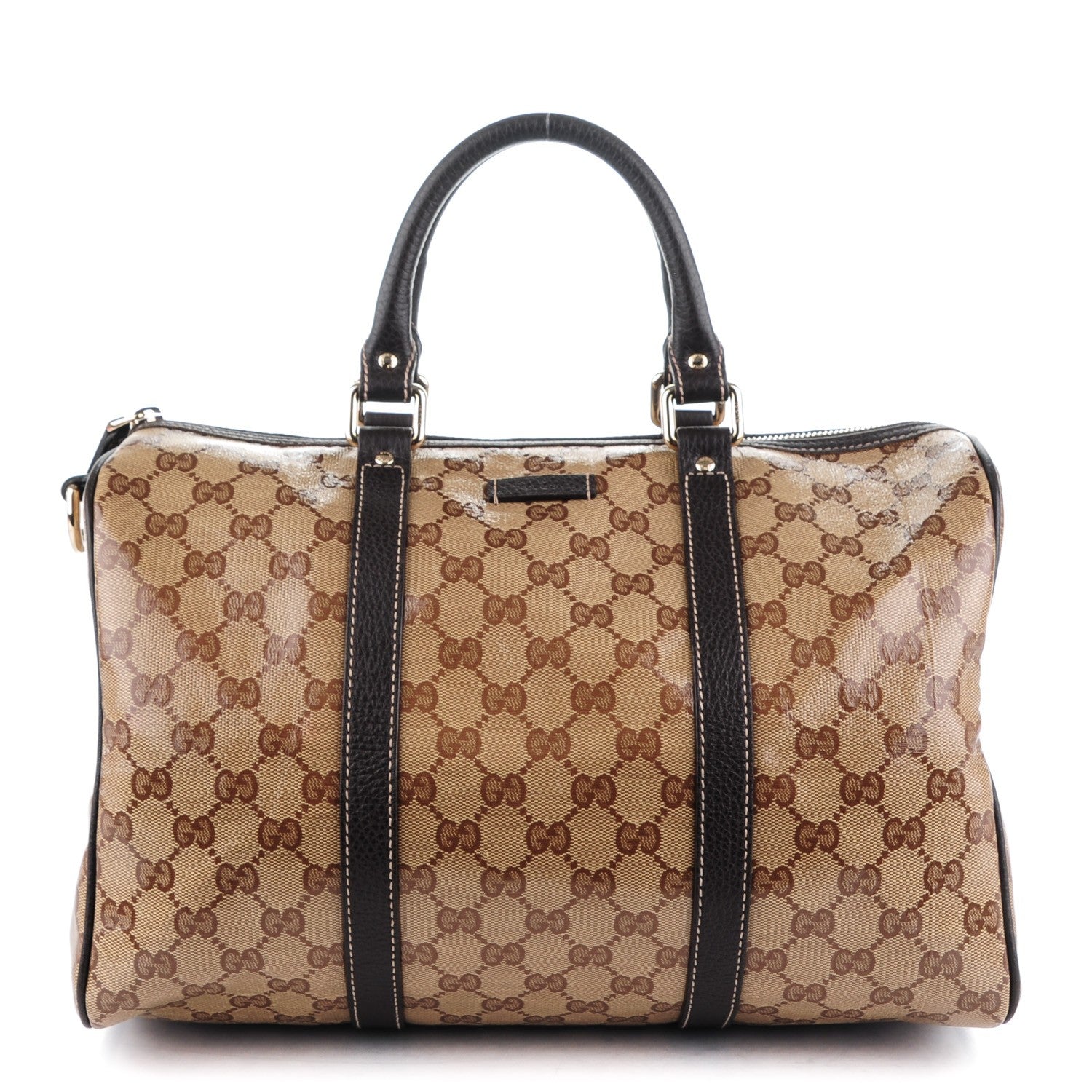 Gucci Crystal Monogram Medium Joy Boston Dark Brown 1 of 7