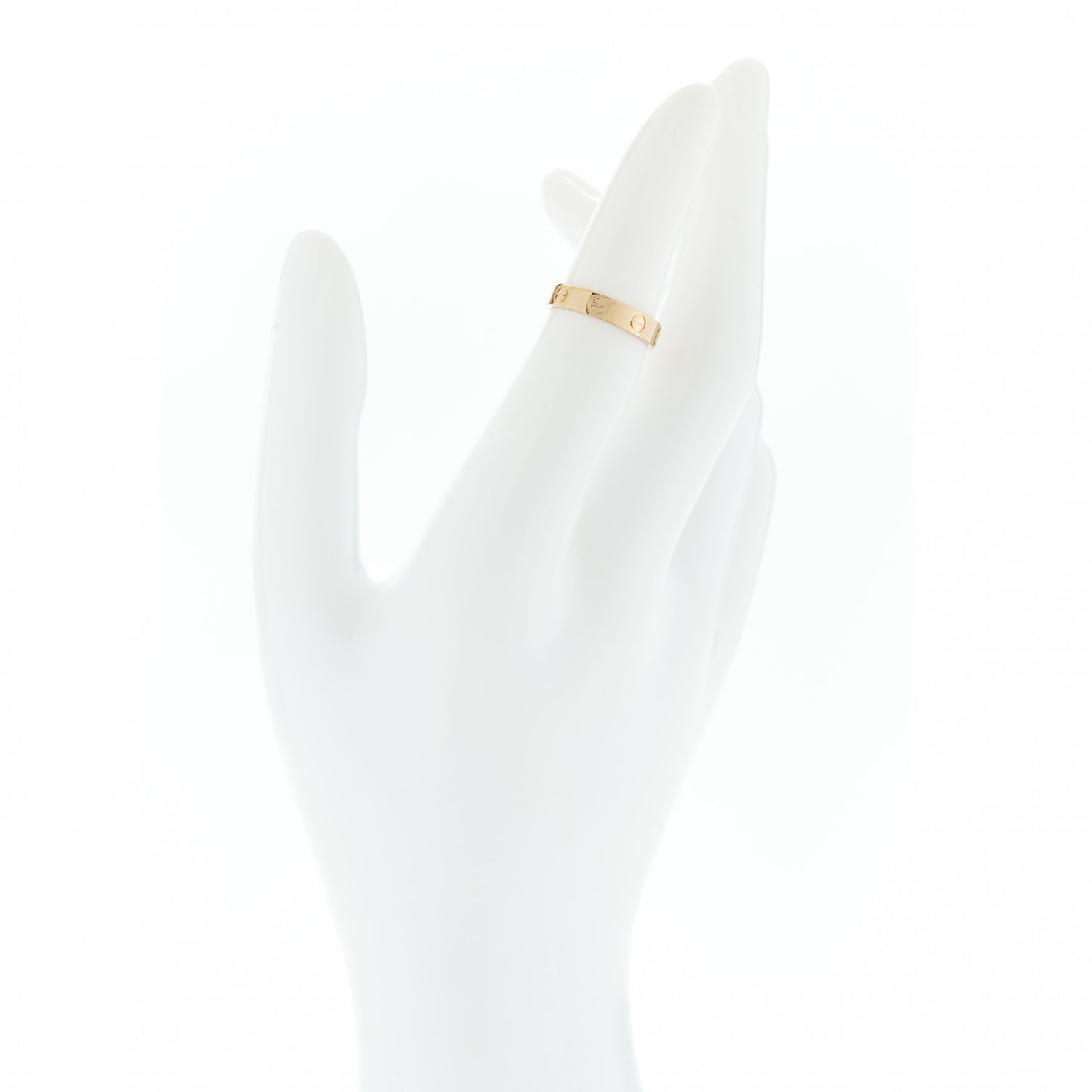 18K Yellow Gold 3.5mm LOVE Wedding Band Ring 48 4.5