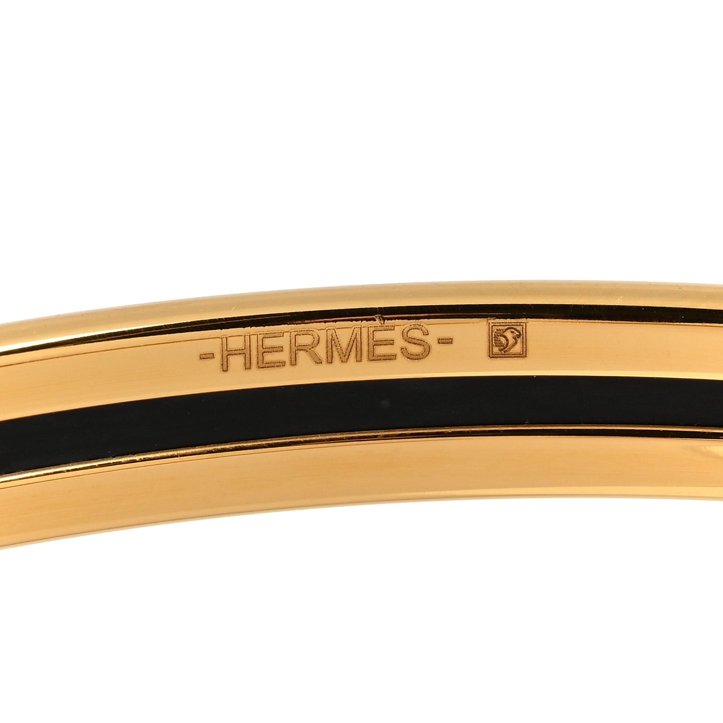 Printed Enamel Extra Narrow OP'H Bracelet 62 Jaune D'Or White