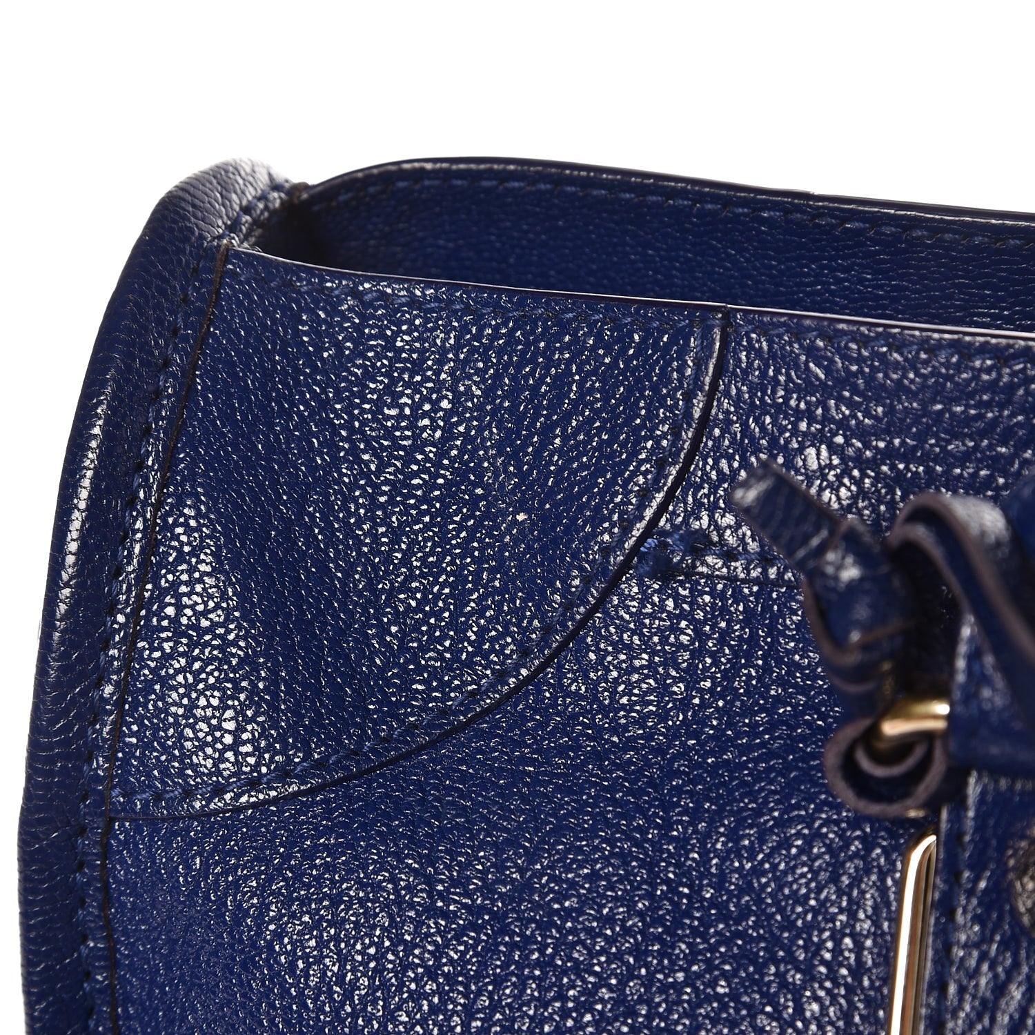 Balenciaga Chevre Gold Metallic Edge Hardware City Bleu Roi 10 of 10