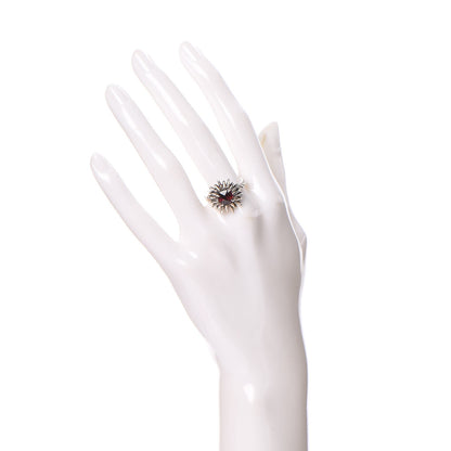 David Yurman Sterling Silver Garnet Starburst Ring 53.1 6.5 2 of 5