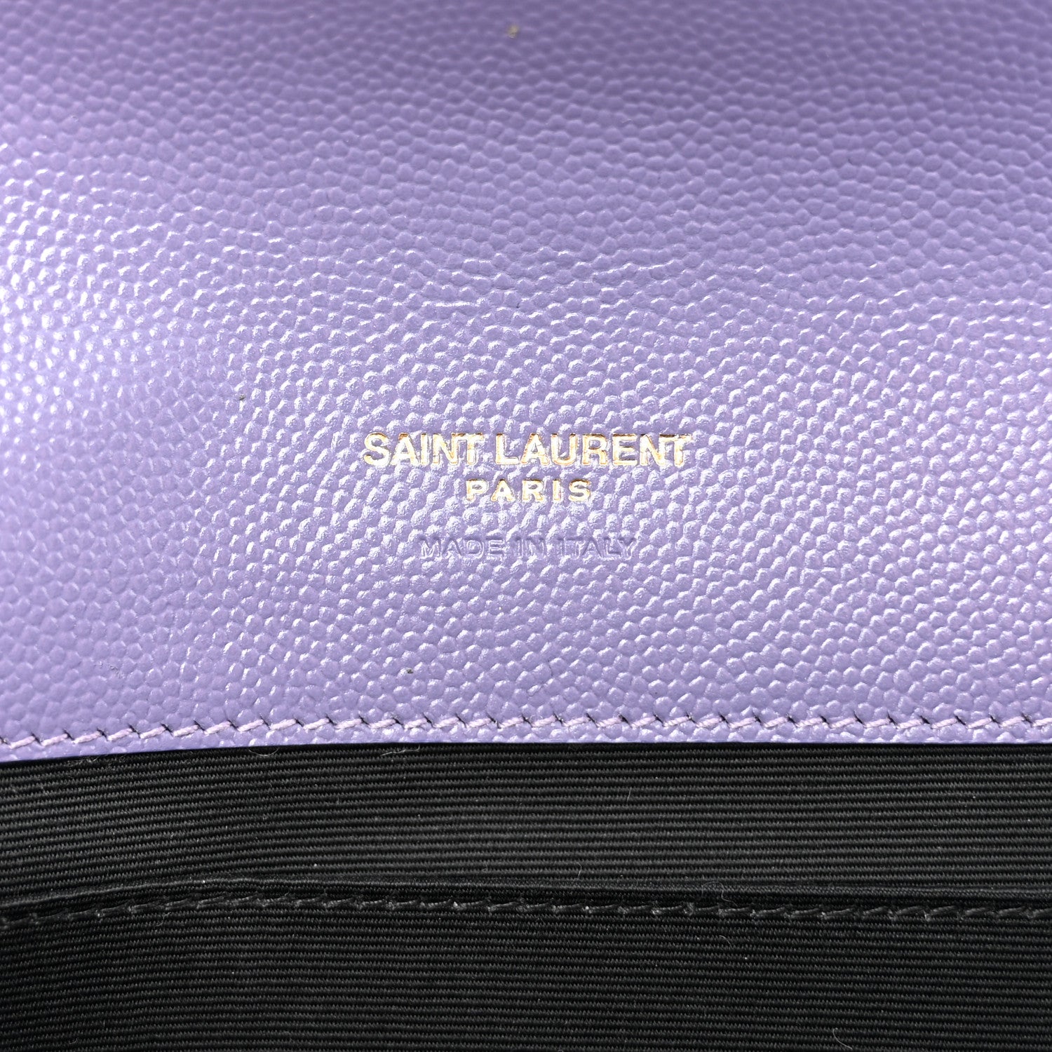 Saint Laurent Grain De Poudre Textured Mixed Matelasse Triquilt Monogram Clutch Dark Wisteria 6 of 7
