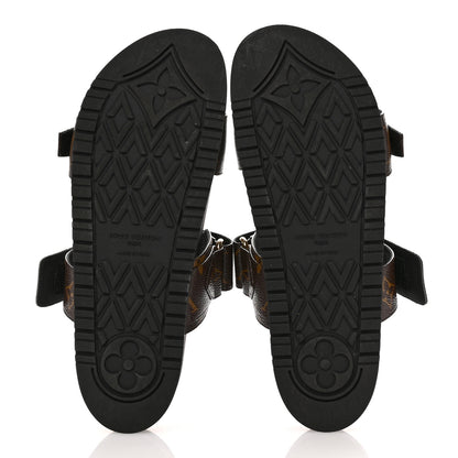 Louis Vuitton Monogram Bom Dia Mule Sandals 39.5 Black 6 of 10