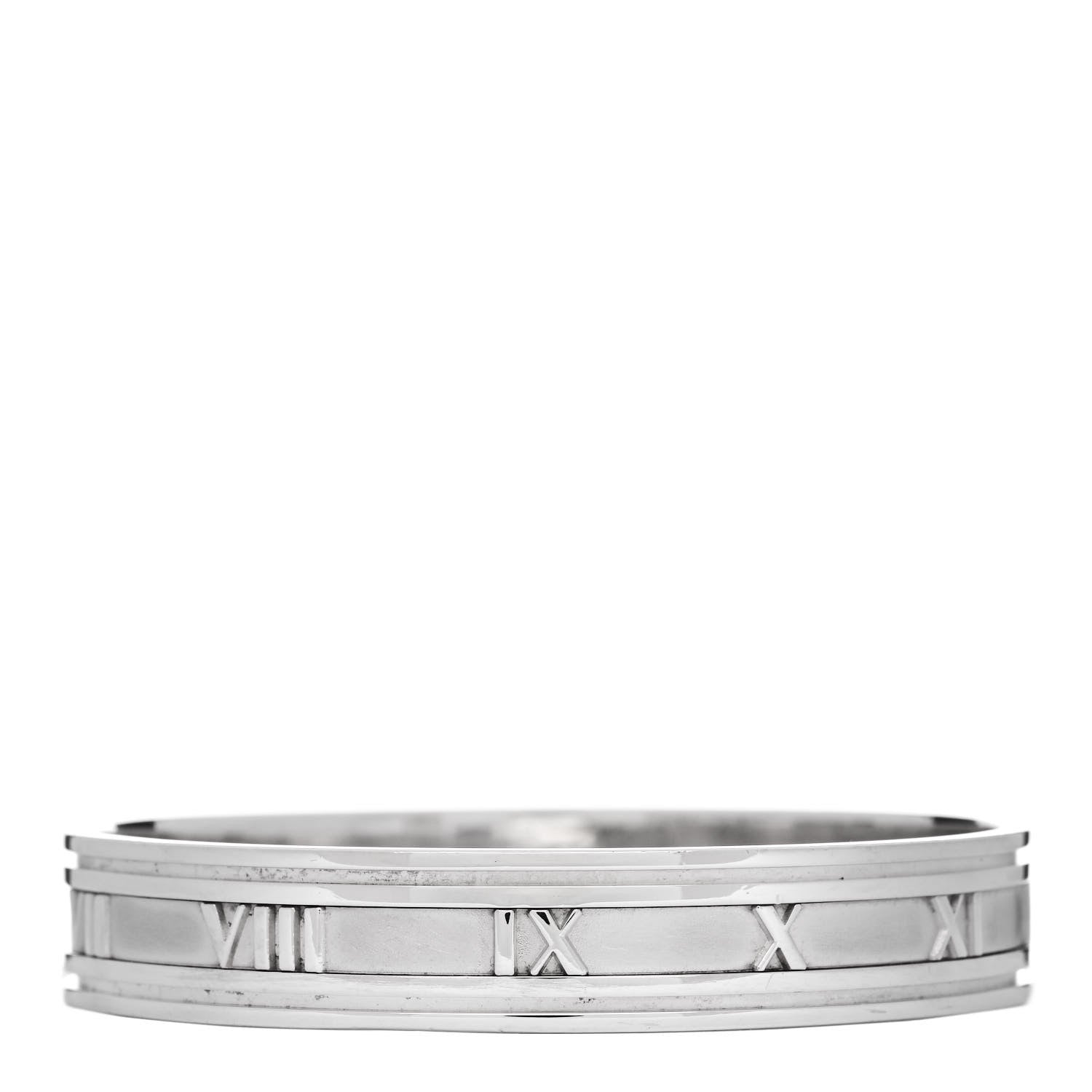 Tiffany Sterling Silver Atlas Bangle Bracelet 1 of 3