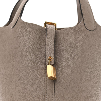 Hermes Taurillon Maurice Picotin Lock 18 PM Gris Asphalte 8 of 11