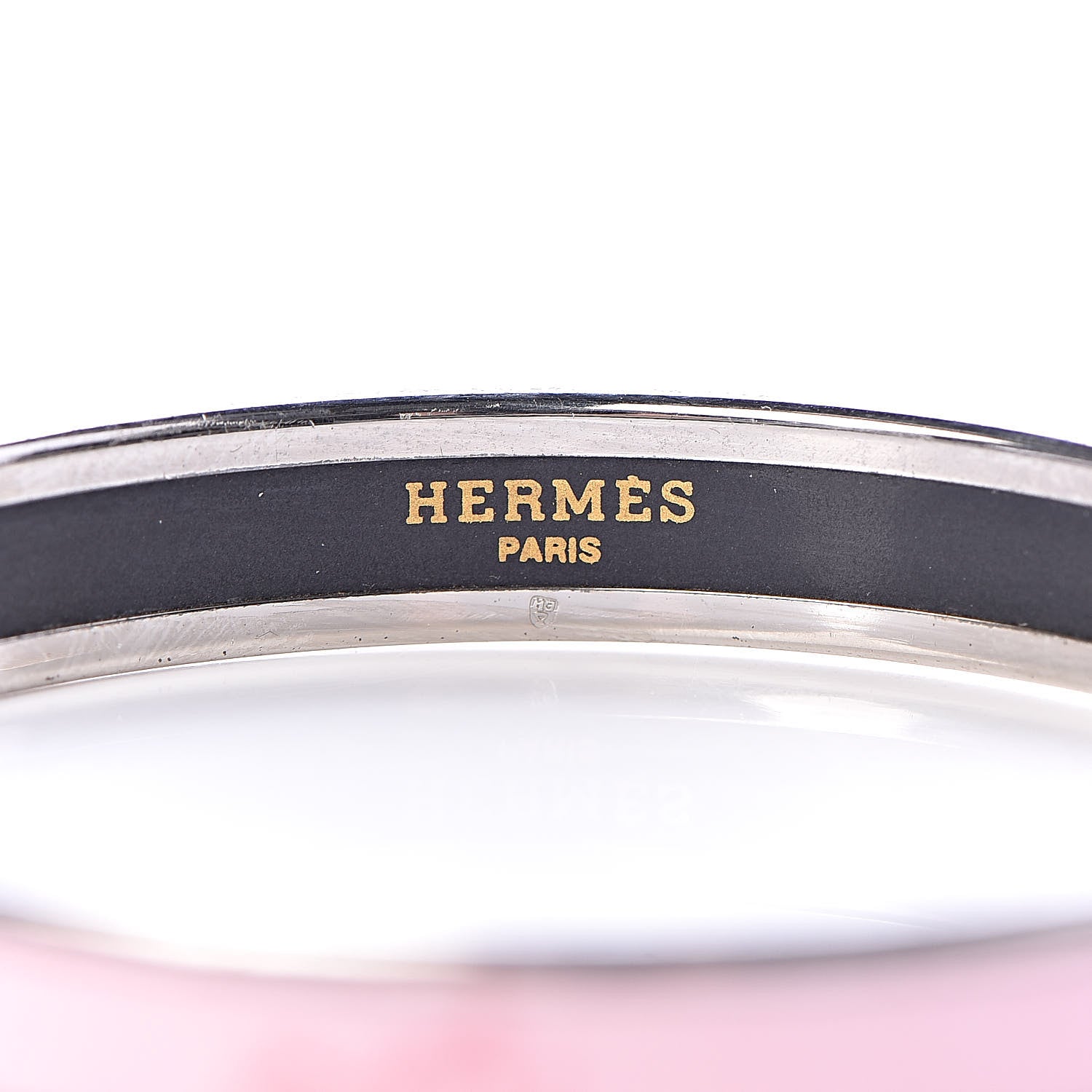 Hermes Enamel Printed Caleche Narrow Bracelet 65 Rose Dragee 4 of 6