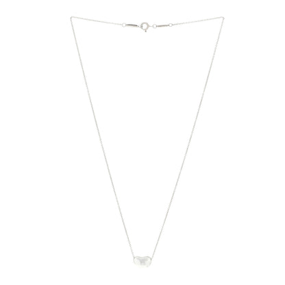 Tiffany Sterling Silver 12mm Elsa Peretti Bean Pendant Necklace 2 of 3