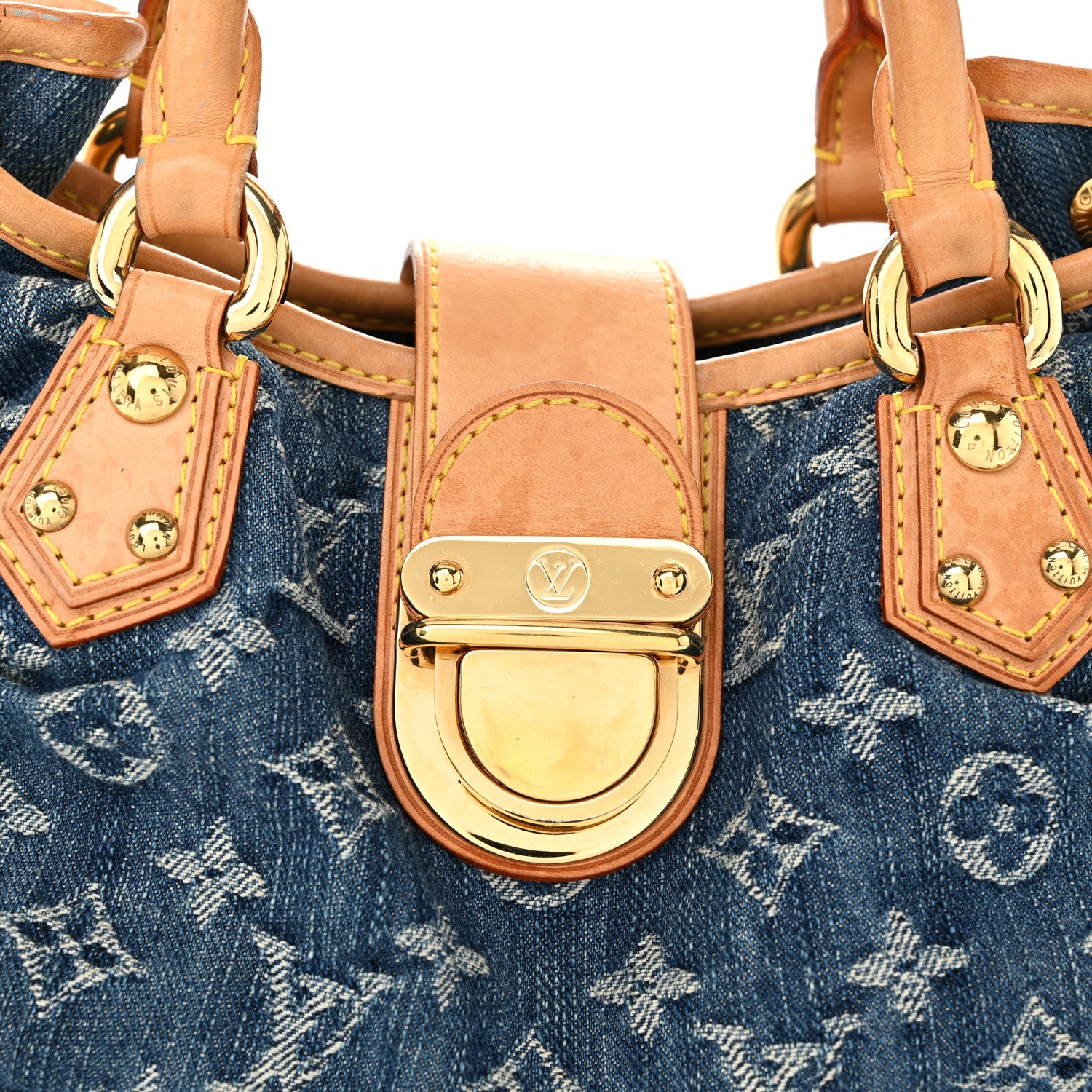 Louis Vuitton Monogram Denim Pleaty Blue 7 of 9