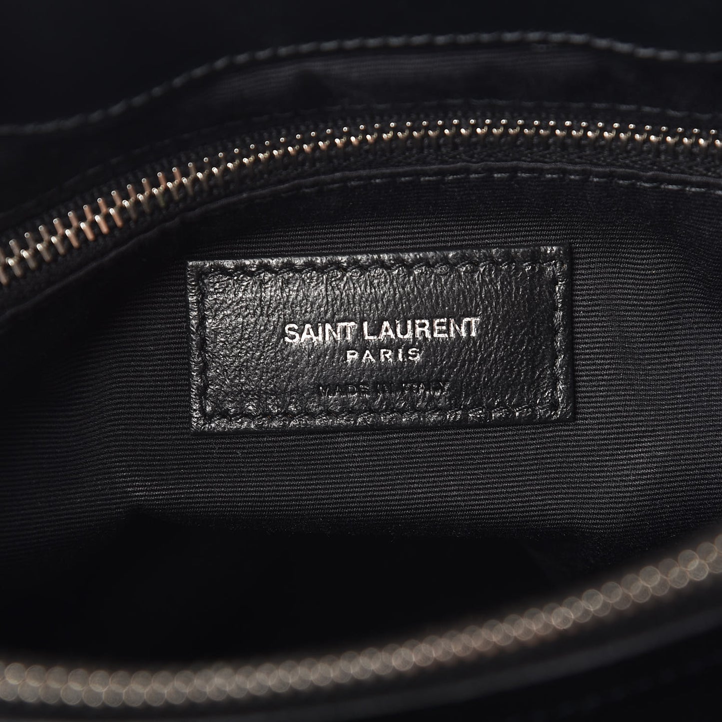 Calfskin Y Quilted Monogram Medium Loulou Chain Satchel Black