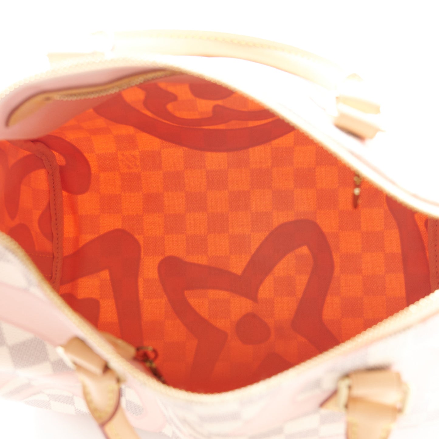 Damier Azur Tahitienne Speedy Bandouliere 30 Rose Ballerine