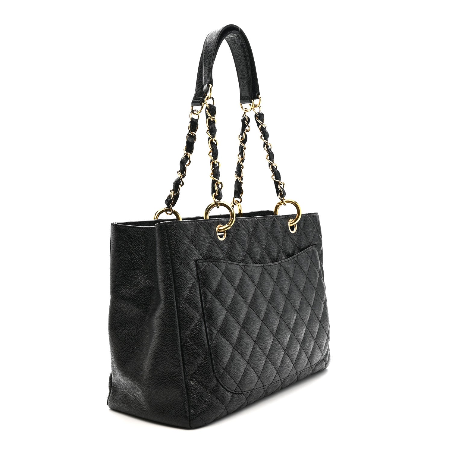 Chanel Caviar Quilted Grand Shopping Tote GST Black 3 of 11