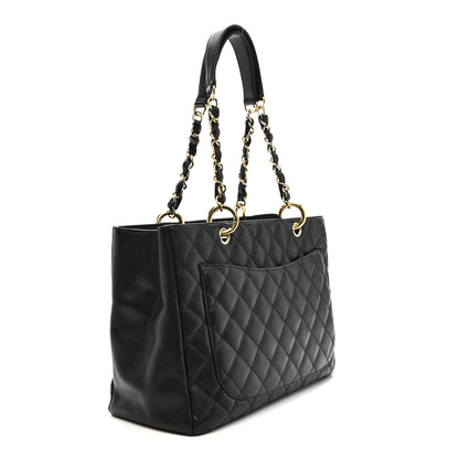 Chanel Caviar Quilted Grand Shopping Tote GST Black 3 of 11