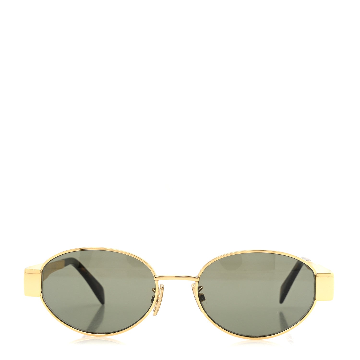 Celine Metal Triomphe 01 Sunglasses CL40235U Gold Green 2 of 7