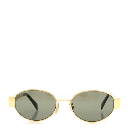 Celine Metal Triomphe 01 Sunglasses CL40235U Gold Green 2 of 7
