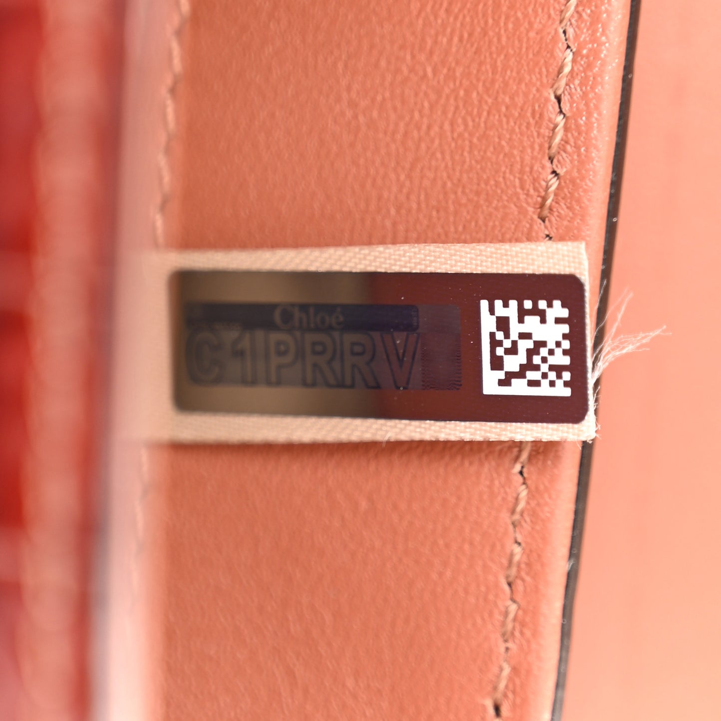 Calfskin Crocodile Embossed Small Aby Lock Chestnut Brown