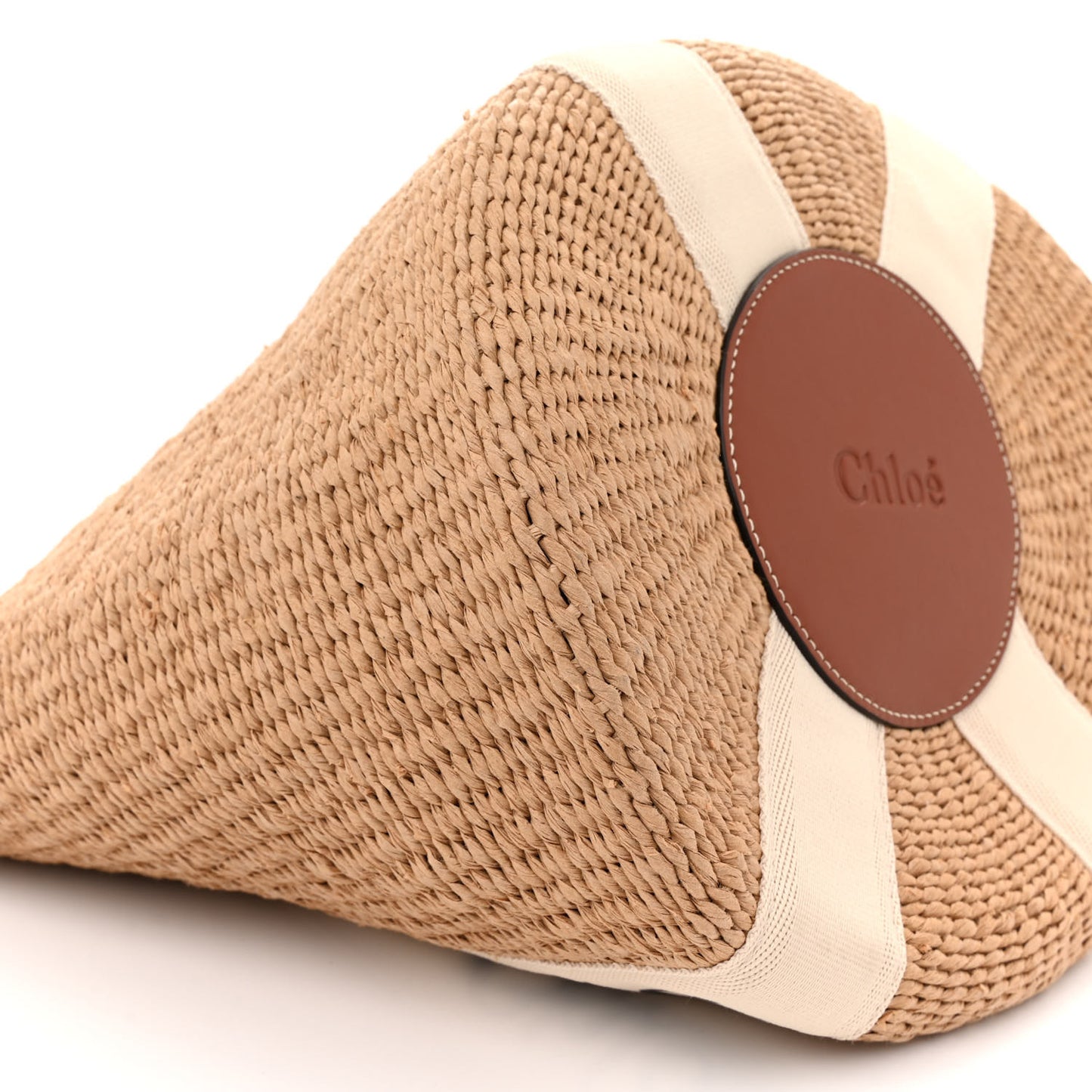 Raffia Large Woody Tote White