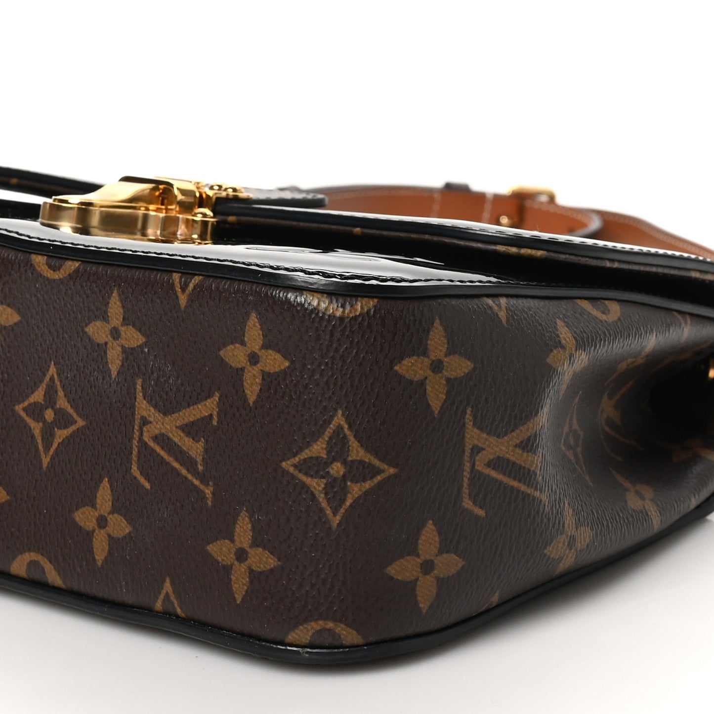 Patent Calfskin Monogram Cherrywood BB Black