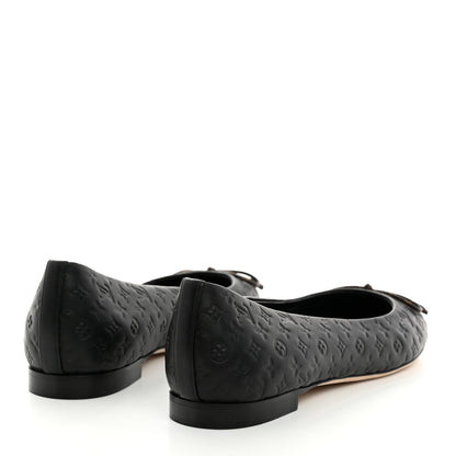 Louis Vuitton Nappa Monogram Embossed Ballet Flats 38 Black 4 of 9