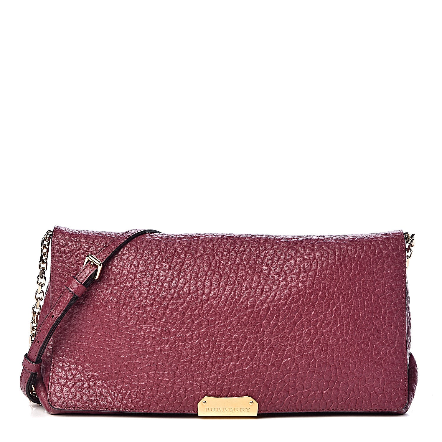 Burberry Signature Grain Medium Mildenhall Crossbody Bag Dark Plum 1 of 12