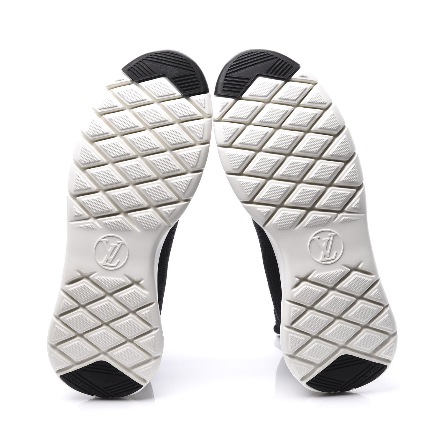 Stretch Fabric LV Black Heart Sock Sneaker 37 Black
