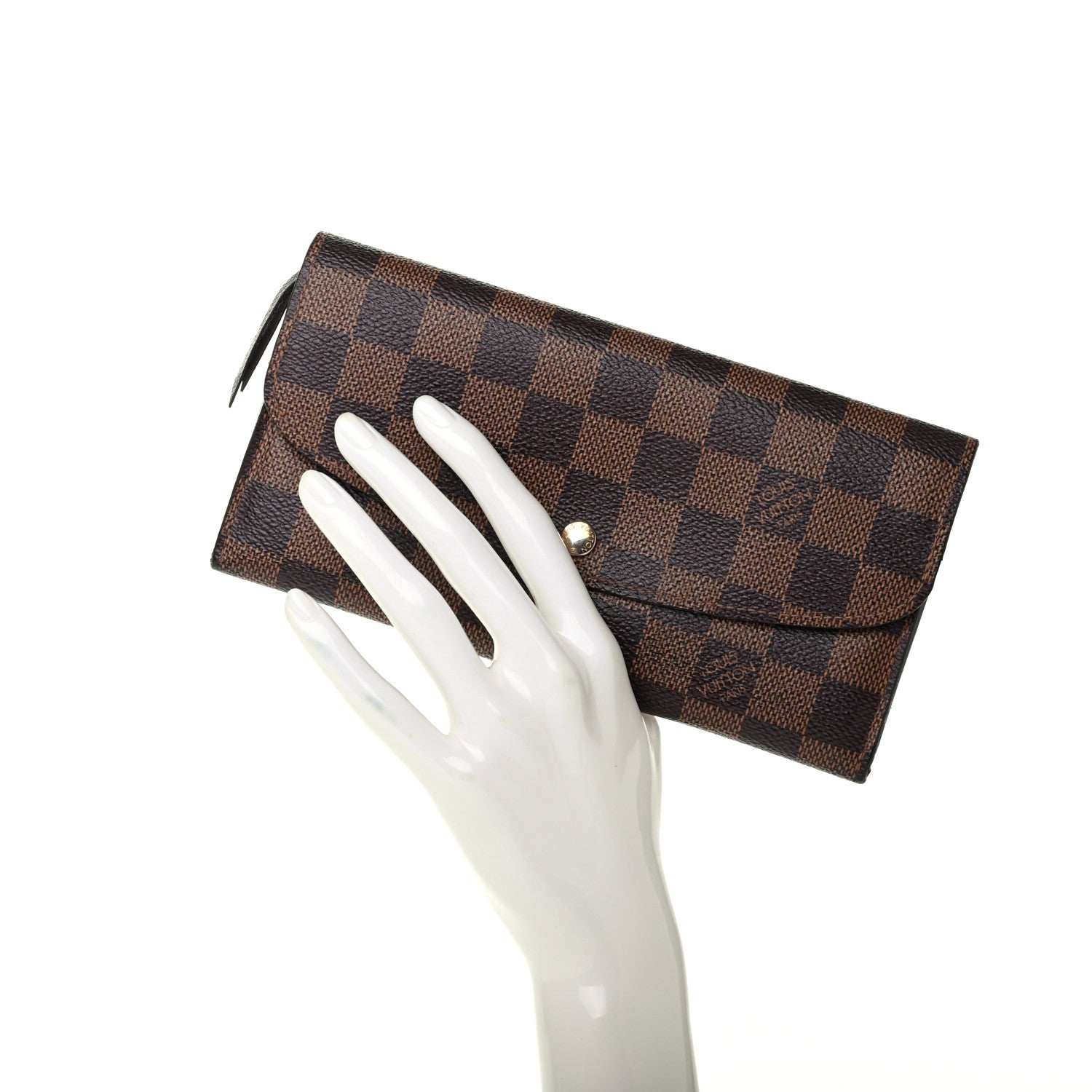 Louis Vuitton Damier Ebene Emilie Wallet 2 of 8