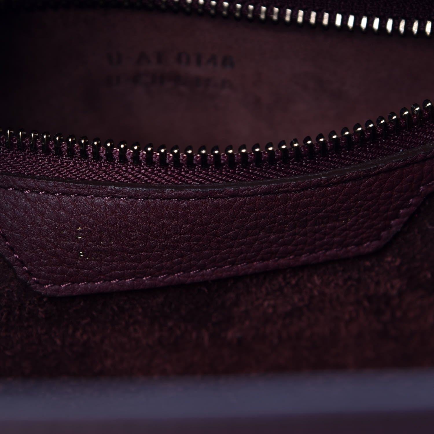 Celine Baby Drummed Calfskin Micro Luggage Burgundy 6 of 9