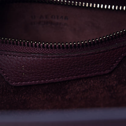 Celine Baby Drummed Calfskin Micro Luggage Burgundy 6 of 9