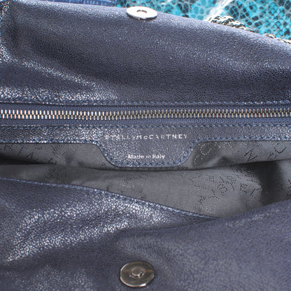 Stella McCartney Faux Exotic Embossed Leather Small Falabella Blue 6 of 8