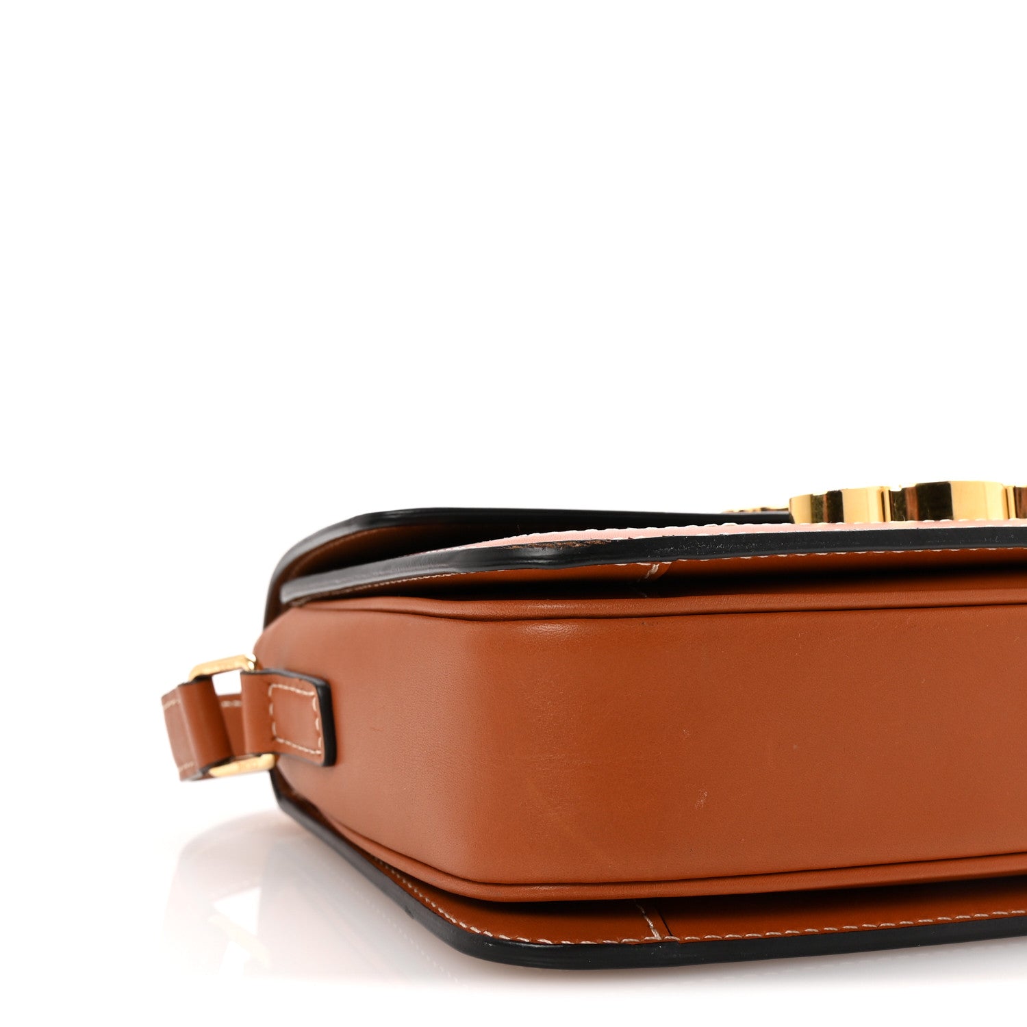 Celine Calfskin Triomphe Canvas Teen Triomphe Bag Tan 10 of 11