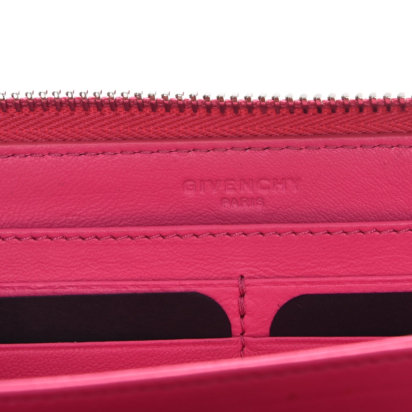 Sugar Goatskin Pandora Zip Around Wallet Shocking Pink