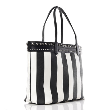 Givenchy Coated Canvas Striped Large Antigona Tote Black White 6 of 23