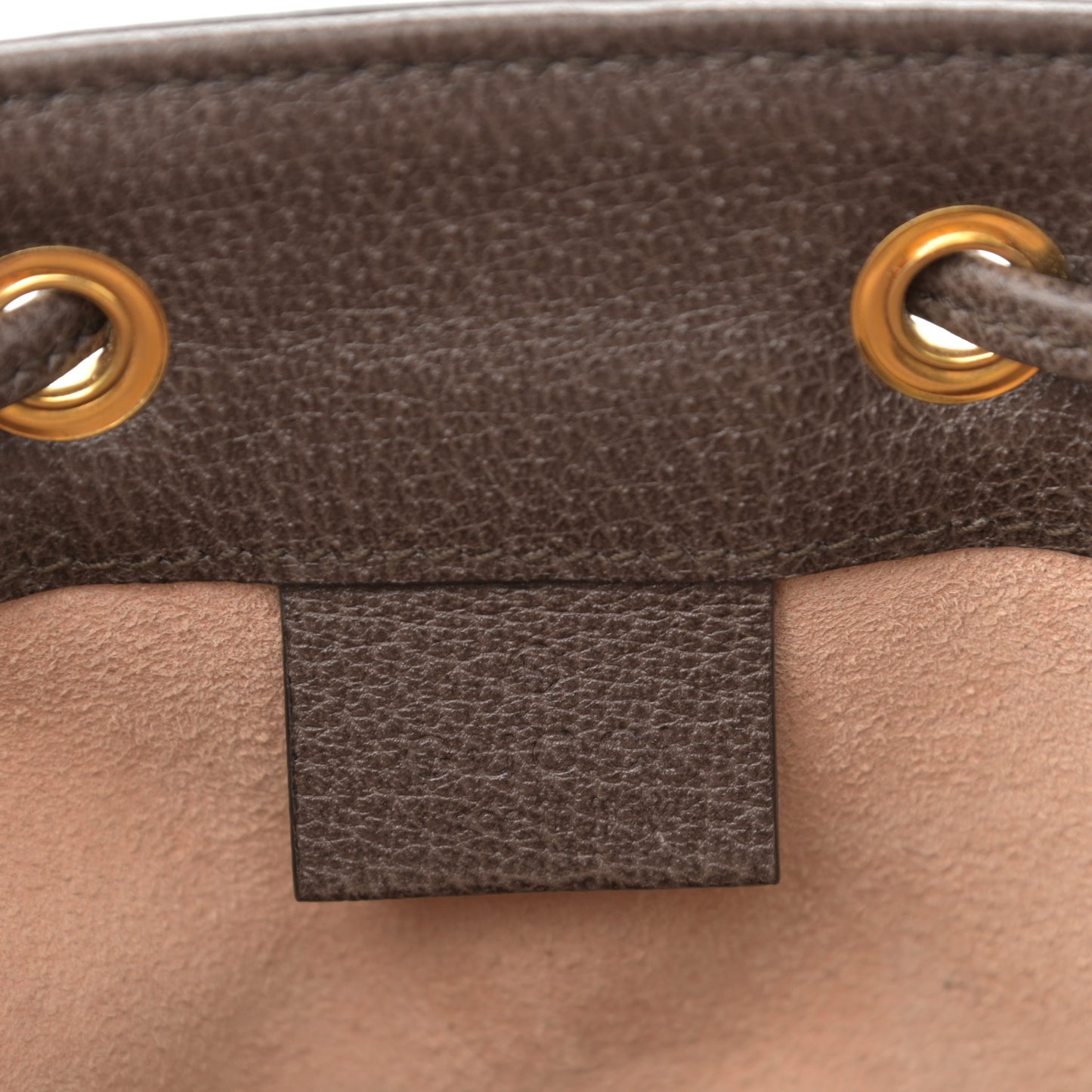 GG Supreme Monogram Web Mini Ophidia Bucket Bag Brown