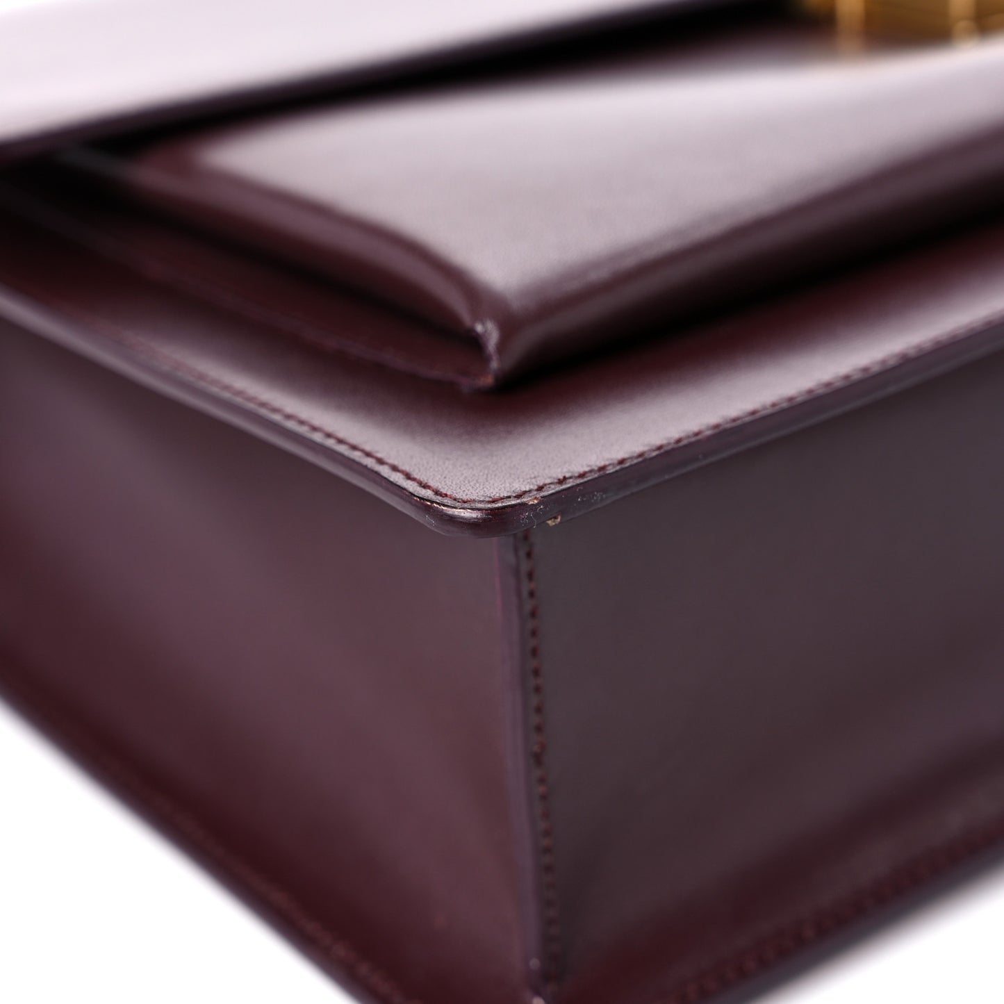 Calfskin Large Highschool Satchel Burgundy