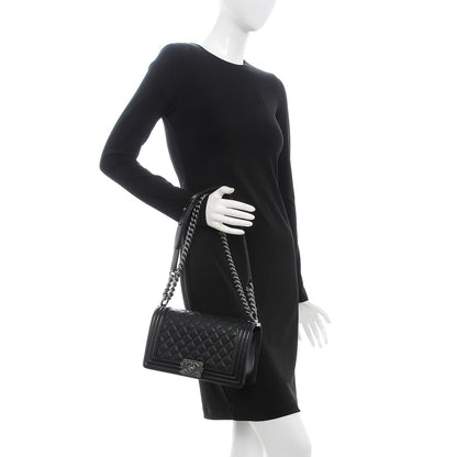 Chanel Caviar Quilted Medium Boy Flap Black 3 of 10