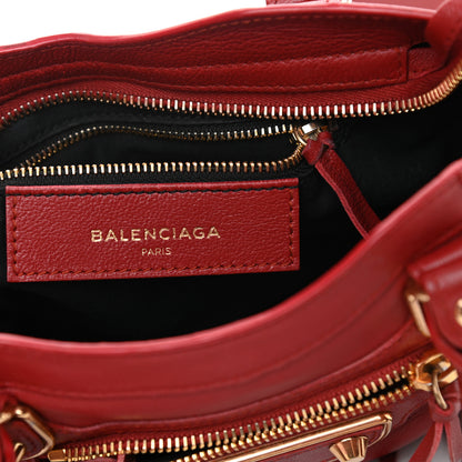Balenciaga Chevre Gold Metallic Edge Hardware Mini City Rouge Brique Rouge Grenade 6 of 11