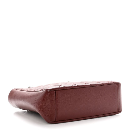 Chanel Caviar Quilted Petit Shopping Tote PST Burgundy 3 of 9