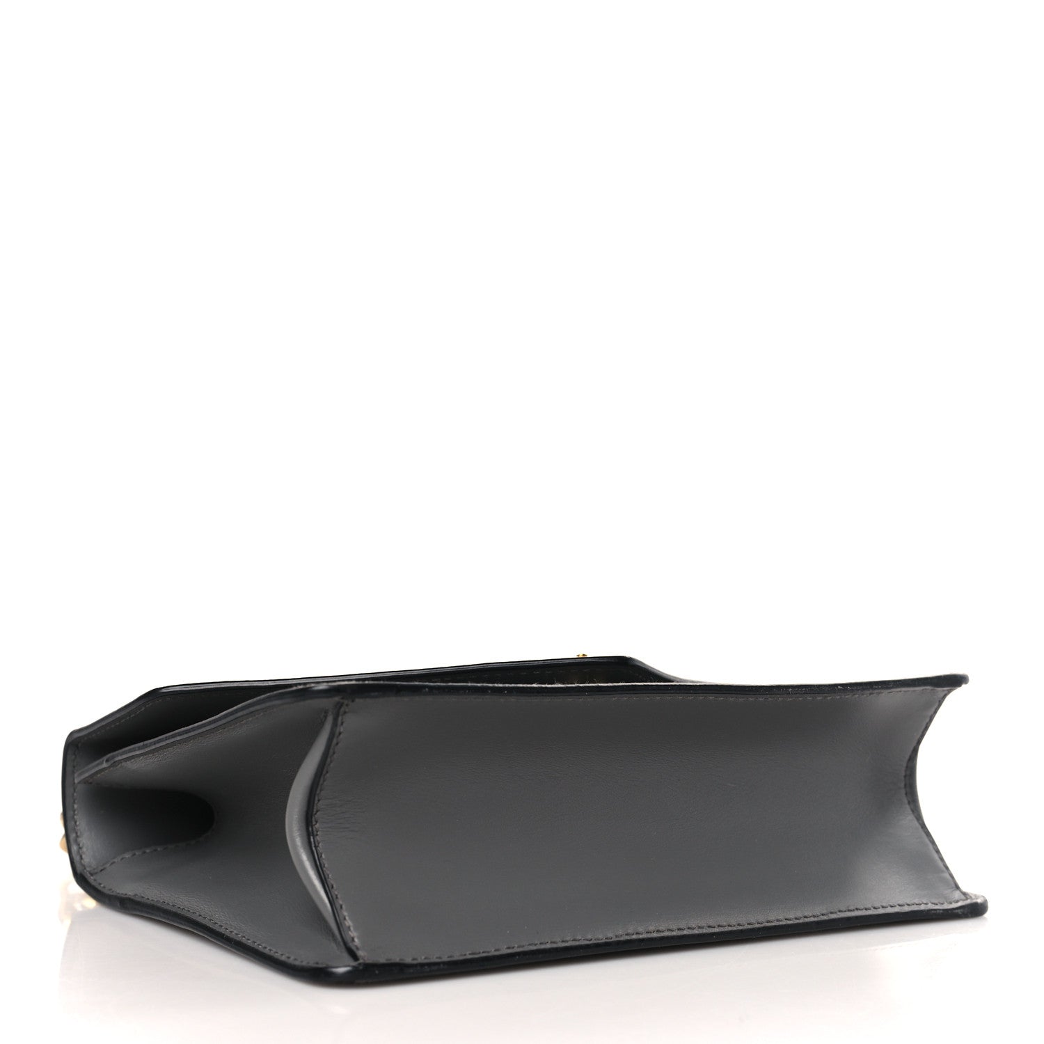 Prada Saffiano Soft Calfskin Metal Triangle Logo Envelope Chain Shoulder Bag Marmo 4 of 9