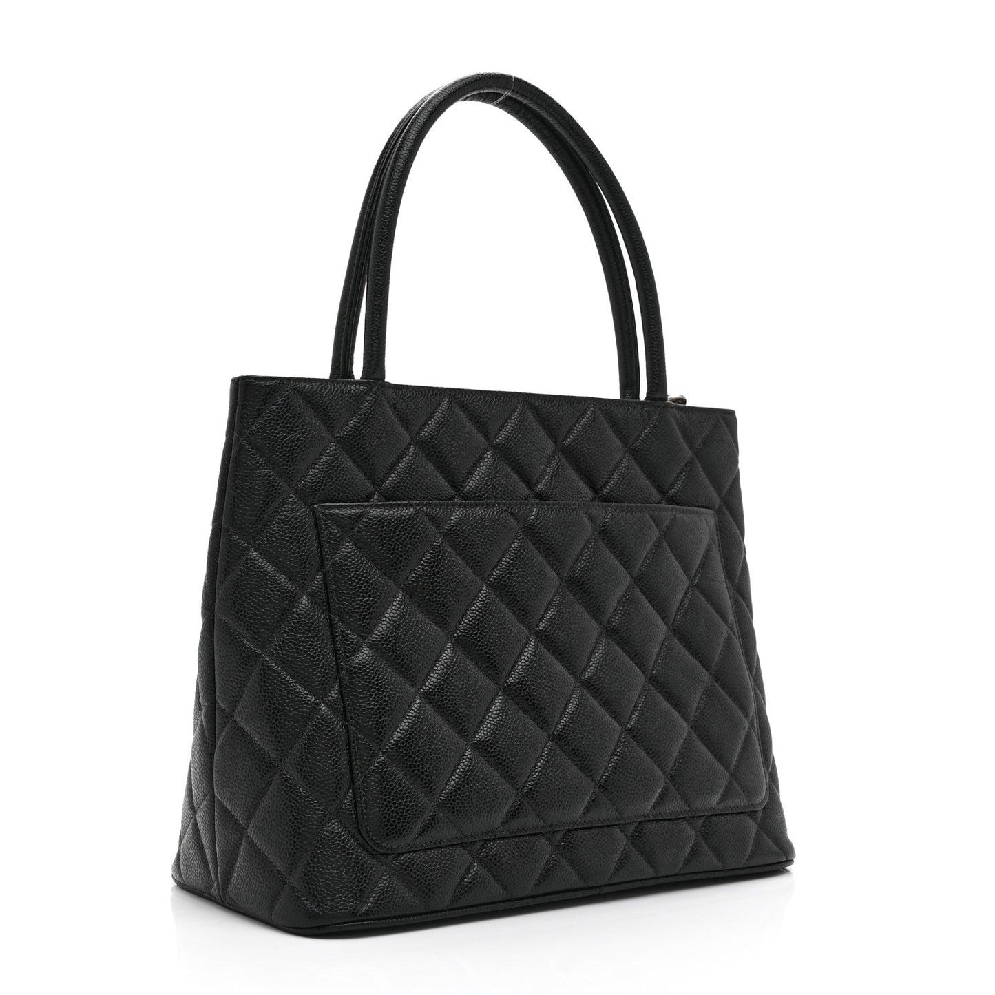 Caviar Quilted Medallion Tote Black