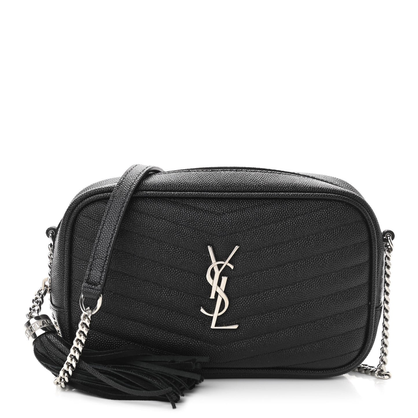 Grain De Poudre Matelasse Monogram Mini Lou Camera Bag Black