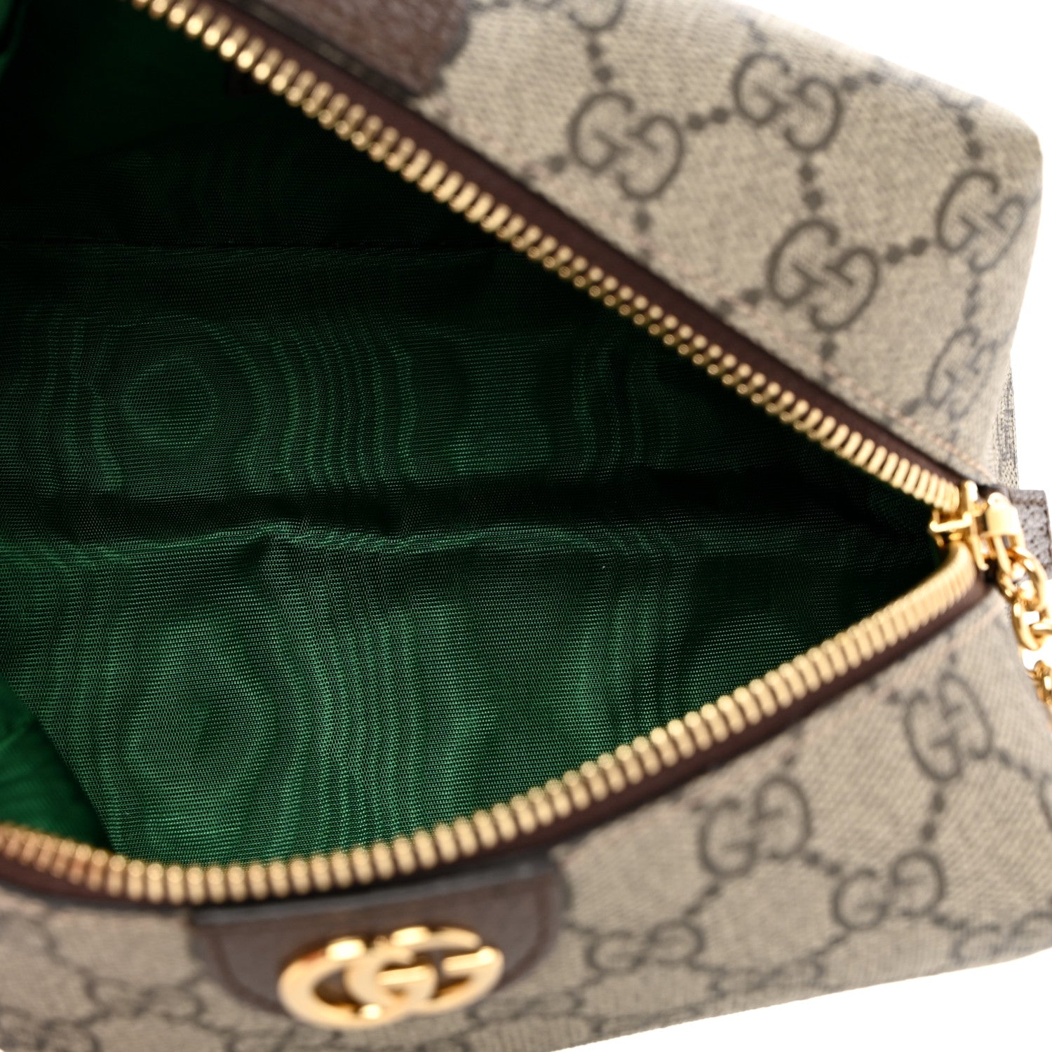 Gucci Soft GG Supreme Monogram Calfskin Medium Ophidia Cosmetic Case Beige Ebony New Acero 5 of 8