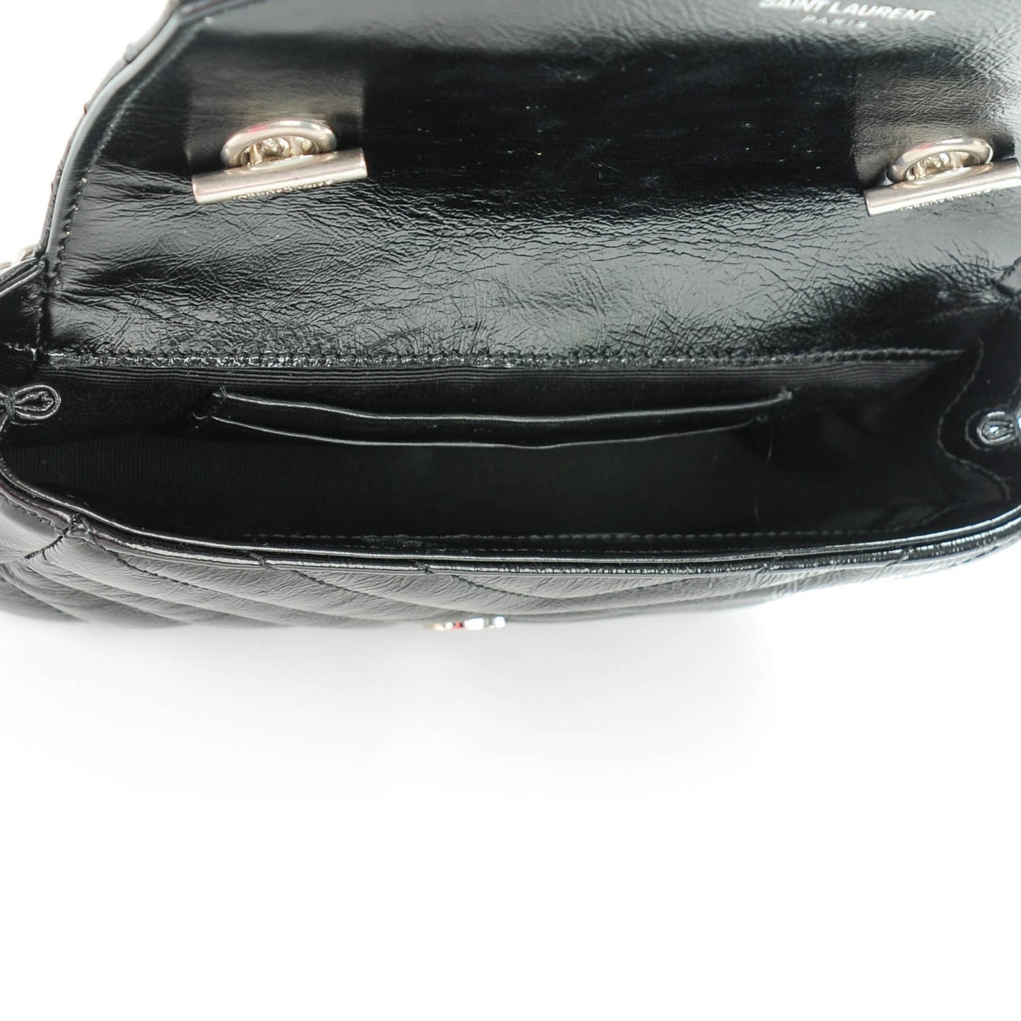 Sheepskin Matelassé Monogram Classic Baby Punk Chain Bag Black
