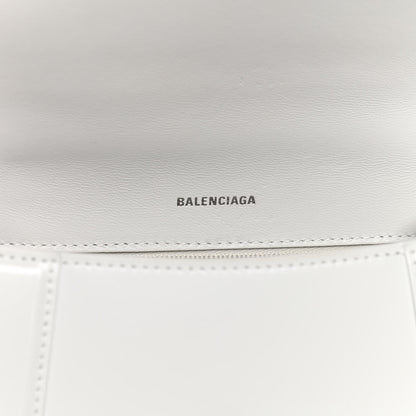 Balenciaga Shiny Box Calfskin Tonal B Small Hourglass Top Handle Bag White 7 of 12