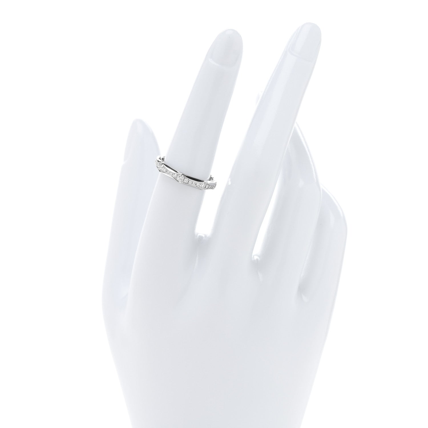 Bulgari Platinum Diamond Infinito Wedding Band Ring 54 6.75 2 of 5