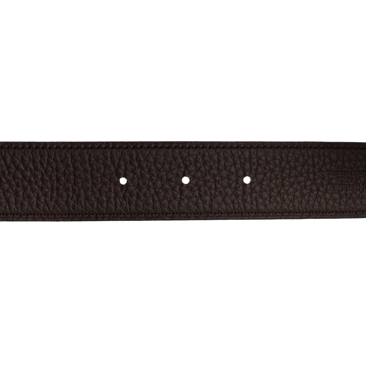 Hermes Box Togo 32mm Martelee H Belt 90 36 Black Chocolate 6 of 8