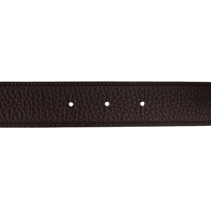 Hermes Box Togo 32mm Martelee H Belt 90 36 Black Chocolate 6 of 8