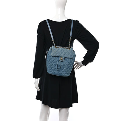 Chanel Washed Denim Quilted Small Urban Spirit Backpack Light Blue 2 of 11