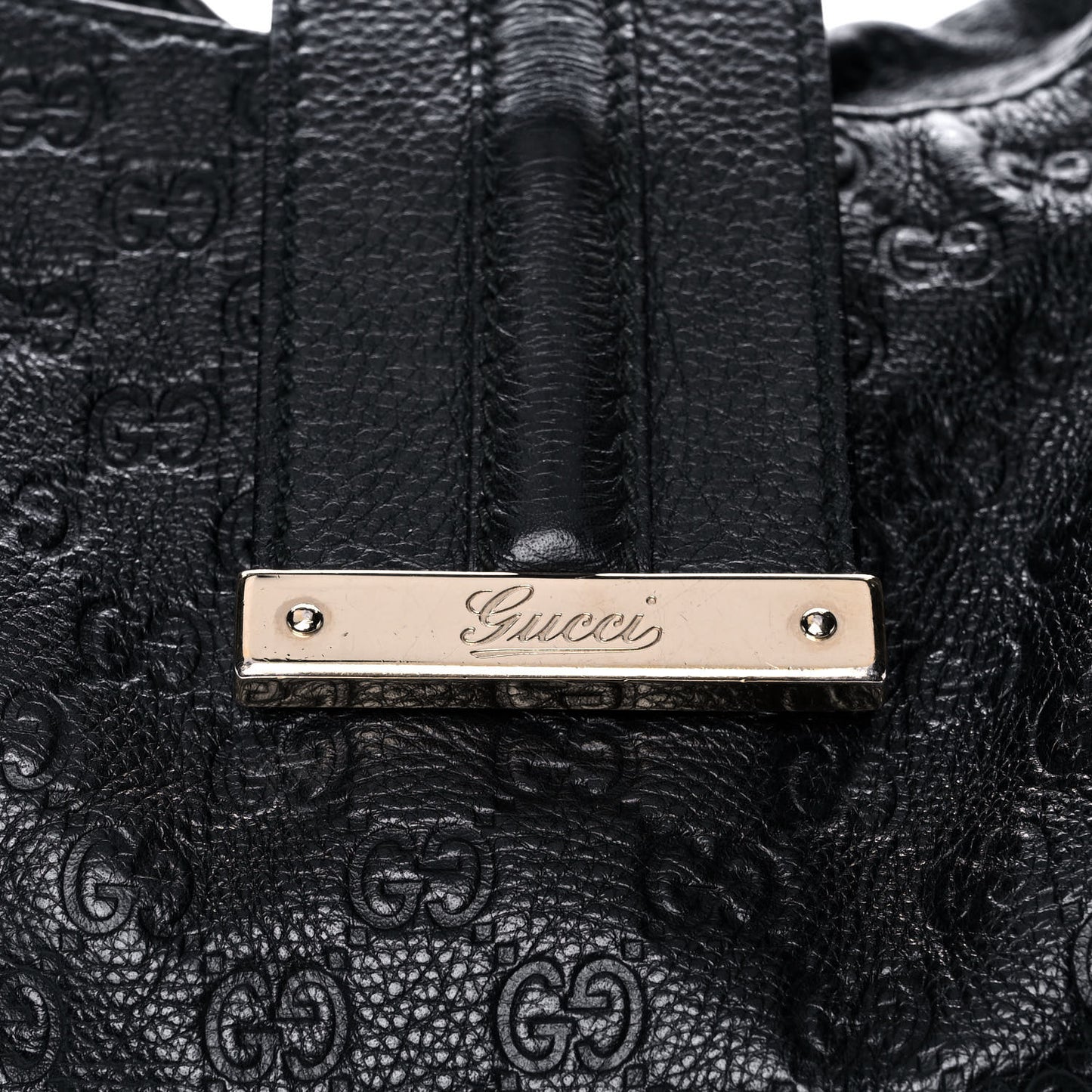 Guccissima Large New Ladies Web Hobo Black